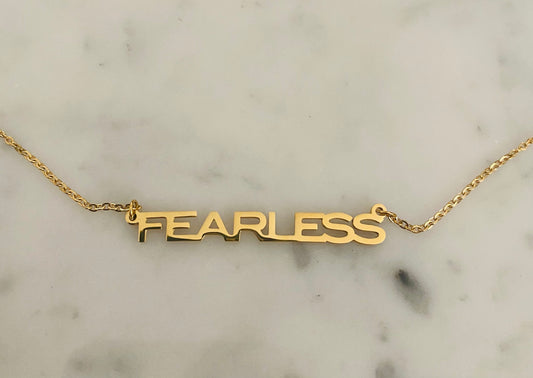 45 cm stainless steel fearless necklace