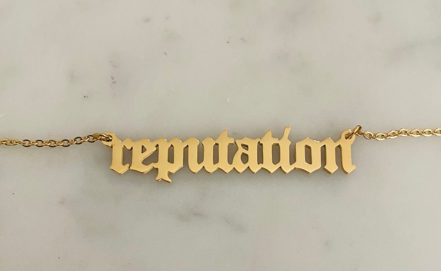 45 cm stainless steel reputation necklace