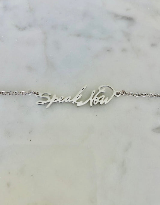 45 cm stainless steel Speak Now necklace
